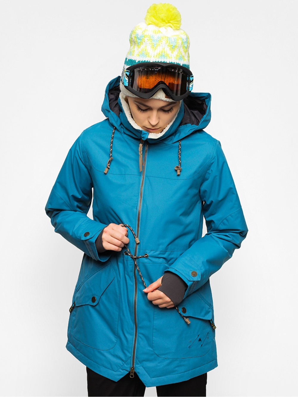 Burton Dryride Prowess Teal Snowboard Jacket Women’s Mushroom Liner - M